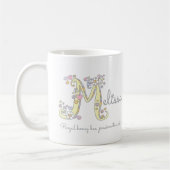 Melissa letter M decoratieve naam met betekenis vo Koffiemok (Links)