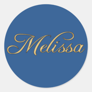 MELISSA Naam Branded Gift Item Ronde Sticker