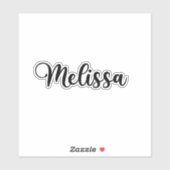 Melissa Naam - Handgeschreven kalligrafie Sticker (Vel)