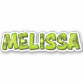 Melissa Name Kiwi Design Aufkleber Sticker (Voorkant)