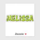 Melissa Name Kiwi Design Aufkleber Sticker (Vel)