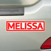 Melissa Stamp Bumpersticker (Op auto)
