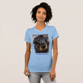 Melissa Tibetan Mastiff Hoofd geschoten T-shirt (Voorkant volledig)