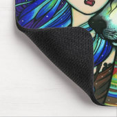 "Melissa" Vampire Wolf Fantasy Forest Art Muismat (Hoek)