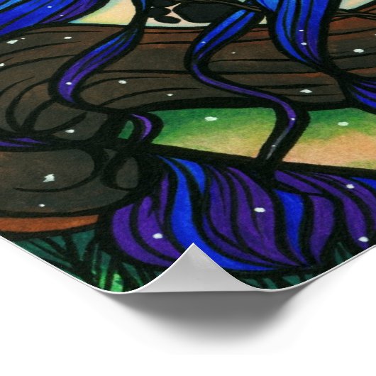 Melissa Vampire Wolf Fantasy Winter Art Poster (Hoek)