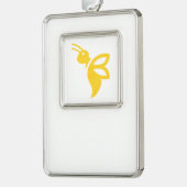 Melissa Verzilverd Omlijst Ornament (Links)