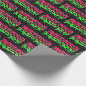 Melissa Vorname Name Graffiti red green Cadeaupapier (Hoek)