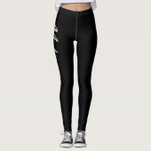 Melissa white gold Handwriting Hose Leggings (Voorkant)