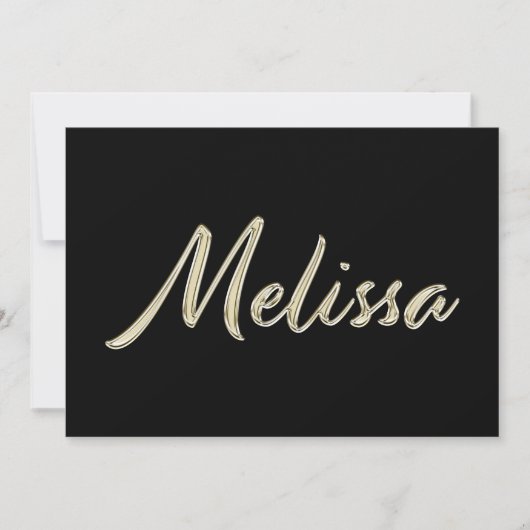 Melissa white gold Handwriting Karte Kaart (Voorkant)