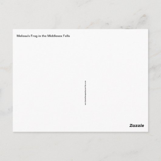 Melissa's Frog Briefkaart (Achterkant)