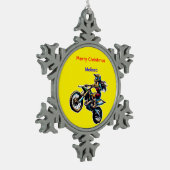 Melissa's Motocross Christmas Snowflake Ornament (Links)