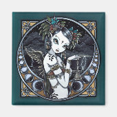 "Melita" Gothic Tribal Fusion Dancer Angel Magnet (Voorkant)