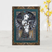 "Melita" Gothic Tribal Fusion Dancer Art Kaart (Gele Bloem)