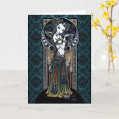 "Melita" Gothic Tribal Fusion Dancer Art Kaart (Gele Bloem)