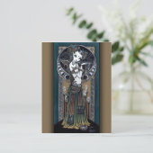 "Melita" Gothic Tribal Fusion Storm Angel Briefkaa Briefkaart (Staand voorkant)
