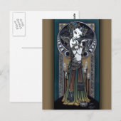 "Melita" Gothic Tribal Fusion Storm Angel Briefkaa Briefkaart (Voorkant / Achterkant)