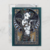 "Melita" Gothic Tribale Fusion Dancer Angel Briefk Briefkaart (Voorkant / Achterkant)