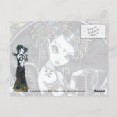 "Melita" Gothic Tribale Fusion Dancer Angel Briefk Briefkaart (Achterkant)