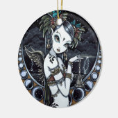 "Melita"-Gothic Tribale Fusion Dancer Angel Orname Keramisch Ornament (Links)