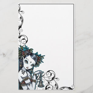 "Melita"-Gothic Tribale Fusion Dancer Art Statione Briefpapier