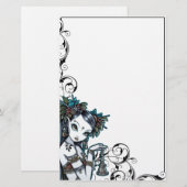 "Melita"-Gothic Tribale Fusion Dancer Art Statione Briefpapier (Voorkant / Achterkant)