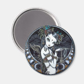 "Melita" Gotische Tribal Fusion Danser Art Magnet (Voorkant / Achterkant)