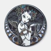 "Melita" Gotische Tribal Fusion Danser Art Magnet (Voorkant)