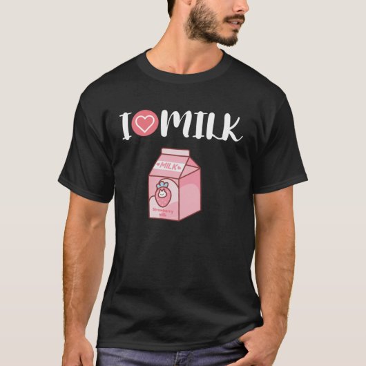Melk aardbei t-shirt (Voorkant)