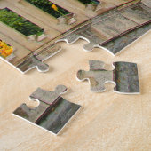 Melk Abbey met tuin en stad, Oostenrijk Legpuzzel (Zijkant)