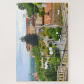Melk Abbey met tuin en stad, Oostenrijk Legpuzzel (Verticaal)