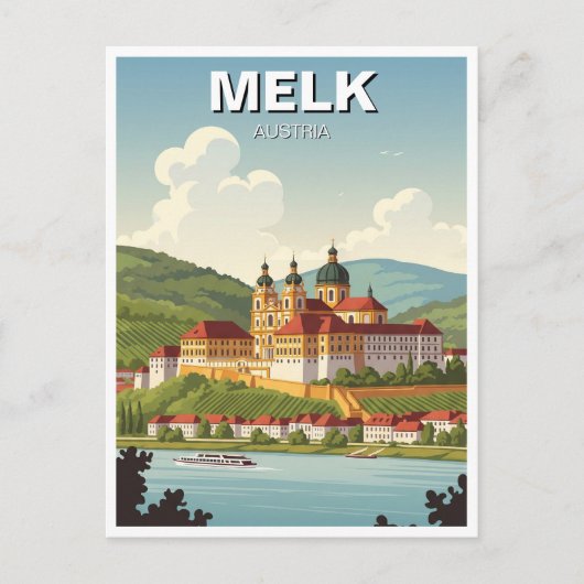 Melk Abbey Oostenrijk Reizen Briefkaart (Voorkant)