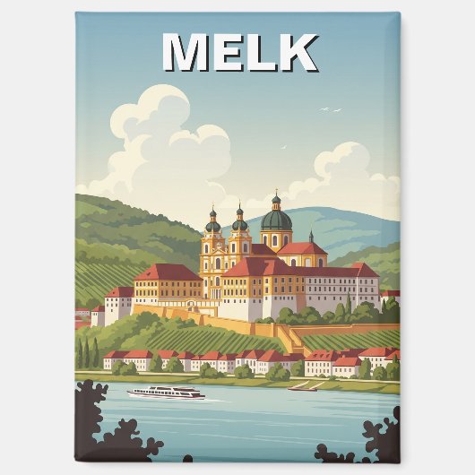 Melk Abbey Oostenrijk Reizen Magneet (Voorkant)