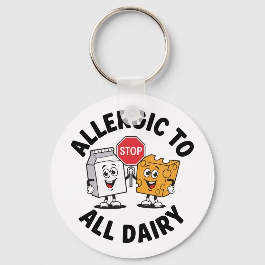 Melk Allergie Alert Sleutelhanger (Voorkant)