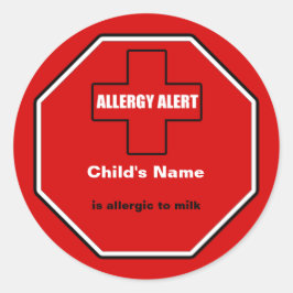Melk Allergie Medische Alert Custom Std Sticker