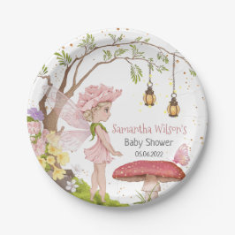 Melk Baby shower Floral Fairy Baby shower Papieren Bordje