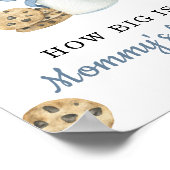 Melk baby shower - Hoe groot is mama's buik Poster (Hoek)