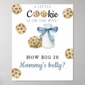 Melk baby shower - Hoe groot is mama's buik Poster (Voorkant)