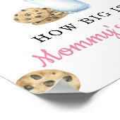 Melk baby shower - Hoe groot is mama's buik Poster (Hoek)