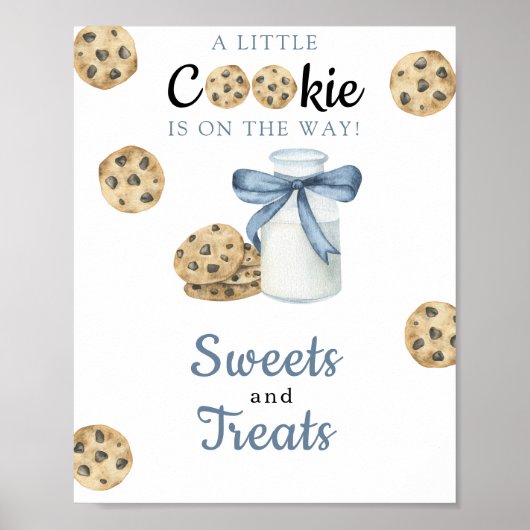 Melk Baby shower Snoep en lekkers Poster (Voorkant)