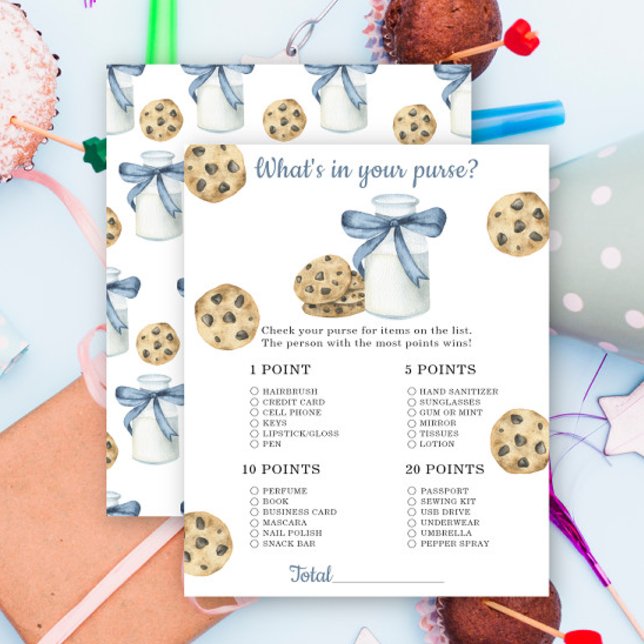 Melk baby shower Wat zit er in je portemonnee spel (Creator heeft geüpload)