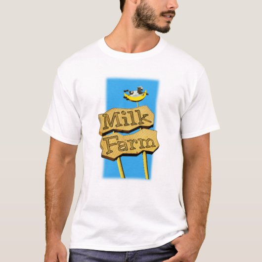 Melk Boerderij - Blauwe hemel T-shirt (Voorkant)