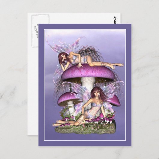 Melk Briefkaart - Paddenstoelen (Voorkant / Achterkant)