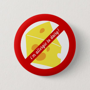 Melk/Cheese Allergy Alert Ronde Button 5,7 Cm
