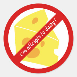 Melk/Cheese Allergy Alert Ronde Sticker