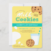 Melk & Chocolade Chip Cookies Uitnodiging voor ver (Voorkant)