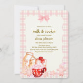 Melk & Cookie Gingham Winter Baby shower Kaart (Voorkant)