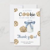 Melk & Cookies Baby shower - Dank u kaart (Voorkant)