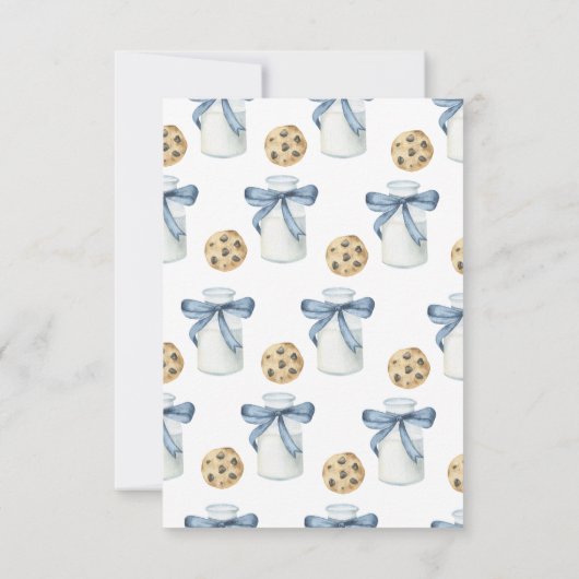 Melk & Cookies Baby shower - Dank u kaart (Achterkant)
