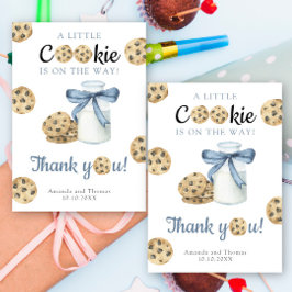 Melk & Cookies Baby shower - Dank u kaart