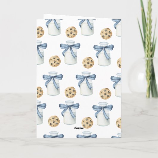 Melk & Cookies Baby shower - Dank u kaart (Achterkant)
